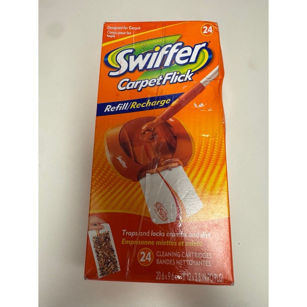 Swiffer Carpet Flick 24 Refills in Orange Box Cleaning Cartridge